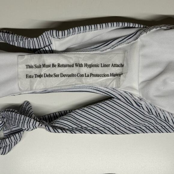 NWT | Hula Honey | Striped Bikini Set | Blue & White | Size Medium - Picture 15 of 16